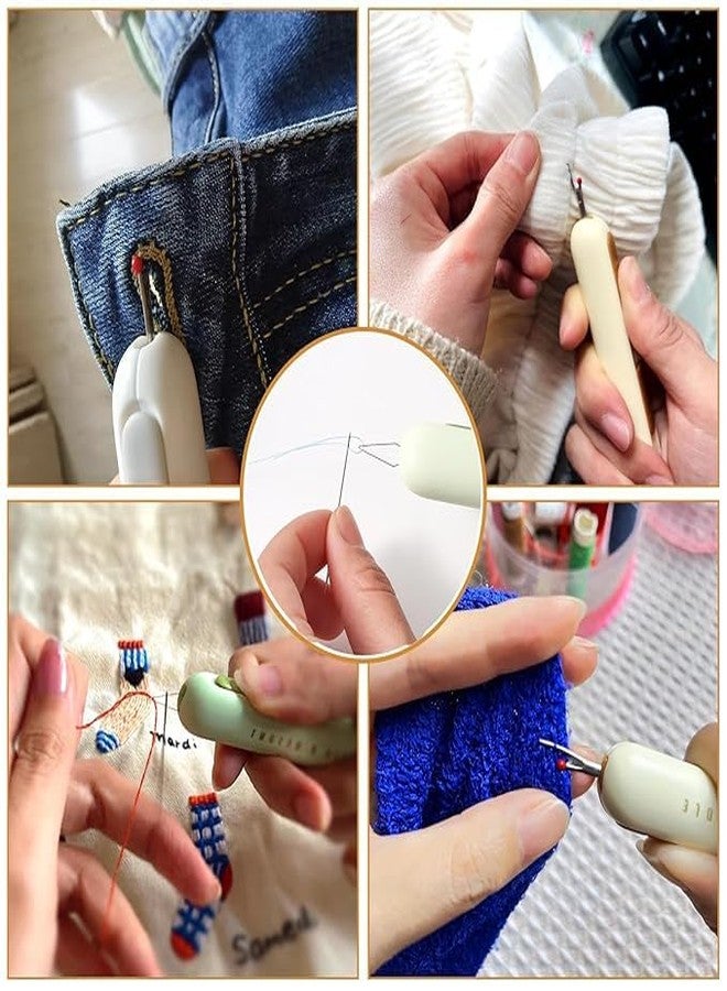 GEMSY أداة Gemsy 2 في 1 لضم الإبرة، وفتاحة الدرزات، وضم الإبرة، وأداة إدخال ضم الإبرة، وأدوات خياطة للتفصيل، وفتاحات درزات لضم الإبرة والخياطة - Image 4